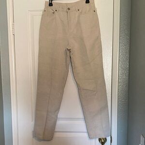 Ralph Lauren light beige linen/cotton jeans.
Dress up or down.